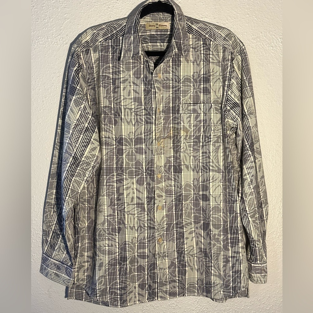 Tommy Bahama Hawaiian Cotton Button Up Shirt Men’s Size M - Picture 1 of 4